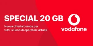 Vodafone Special 20 GB prorogata fino al 29 gennaio